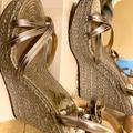 Michael Kors Shoes | Metallic Silver Wedge Mk Espadrilles | Color: Silver | Size: 8