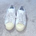 Adidas Shoes | Adidas White Mens Superstar Sneakers Size 10 | Color: White/Yellow | Size: 10