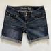 American Eagle Outfitters Shorts | American Eagle Stretch Artist Dark Wash Low Rise Denim Blue Jean Cutoff Shorts 4 | Color: Blue | Size: 4