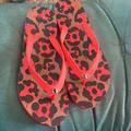 Coach Shoes | Coach Women’s Flip Flops Size 9/10 | Color: Red | Size: 9