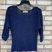 Nine West Sweaters | Euc Nine West Vintage Collection Open Weave 3/4 Sleeve Sweater Size S | Color: Blue | Size: S