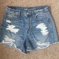 American Eagle Outfitters Shorts | American Eagle Outfitters Distressed Denim Shorts 90s Boyfriend Short Size 4 | Color: Blue | Size: 4