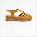 Anthropologie Shoes | Anthropologie Espadrilles Mustard Leather Shoes Sandals Women Size 40 | Color: Yellow | Size: 40