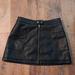 Free People Skirts | Free People Black Leather Skirt Zip Up | Color: Black | Size: 8