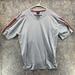 Adidas Shirts | Adidas Shirt Men's Large Adult Gray Red Spell Out Logo Casual Outdoors V Neck | Color: Gray/Red | Size: L