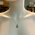 Coach Jewelry | Coach Mini Teal Enamel Crystal Flower Pendant .925 Sterling Silver Necklace | Color: Blue/Green | Size: Os