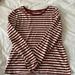 Madewell Tops | Long Sleeve Madewell Tshirt | Color: Red/White | Size: M