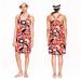 J. Crew Dresses | Jcrew Silk Twist Back Floral Sleeveless Tank Dress | Color: Tan | Size: 4