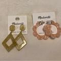 Madewell Jewelry | Madewell Earrings Nwt | Color: Gold/Pink | Size: Os