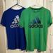 Adidas Shirts & Tops | 2 Boys Xl (18/20) Adidas Short Sleeve Shirts | Color: Blue/Green | Size: Xlb