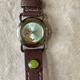 Disney Accessories | Disney Bambi Watch Round Light Green Dial Brown Leather Strap Band Mu2040 New! | Color: Brown/Silver | Size: Os
