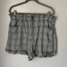 American Eagle Outfitters Shorts | American Eagle Size 18 Plaid Paper Bag Shorts | Color: Black/White | Size: 18