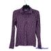 Athleta Tops | Athleta Long Sleeve 1/4 Zip Pullover Fitted Top Black And Purple Size Xs | Color: Black/Purple | Size: Xs