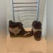 Coach Shoes | Coach Alara Brown Signature Canvas Wedge Sneakers | Color: Brown | Size: 7.5