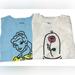 Disney Shirts & Tops | Disney Princess Bell And Enchanted Rose T-Shirt | Color: Blue/White | Size: 8g