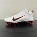 Nike Shoes | Nike Alpha Menace Pro 2 Low Ohio State Pe Football Cleats Men’s Size 11 Wide | Color: Red/White | Size: 11 Wide