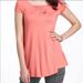 Anthropologie Tops | Anthropologie | Vanessa Virginia Coral Cap Sleeve Tunic Top Women’s Size X-Small | Color: Orange/Pink | Size: Xs