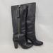 Coach Shoes | Coach Womens 9.5b Boots Therese Black Leather Knee High Heeled Side Zip Tassel | Color: Black | Size: 9.5