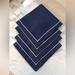 Kate Spade Dining | Kate Spade 4 - Napkins 20" Square Cotton Navy | Color: Blue/White | Size: Set Of 4