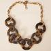 J. Crew Jewelry | J. Crew Gold Tone Faux Tortoise Shell Link Statement Necklace | Color: Brown/Gold | Size: Os