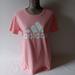 Adidas Tops | Adidas Women's Pink Short-Sleeve Activewear T-Shirt Size L | Color: Pink | Size: L
