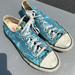 Converse Shoes | Blue Flower Converse | Color: Blue | Size: 8