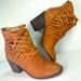 Free People Shoes | Free People 'Carrera' Brown Braided Leather Boots W/3.5" Heels Eur 40 | Us 9 | Color: Brown | Size: 9