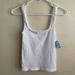 Free People Tops | Free People Nwt Square One Seamless Cami Sleeveless Textured Tank White M/L | Color: White | Size: M/L