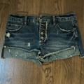 Free People Shorts | Free People Low Rise Jean Shorts | Color: Blue | Size: 25