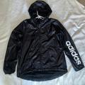 Adidas Jackets & Coats | Adidas Black Windbreaker!! | Color: Black/White | Size: M