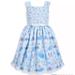 Disney Dresses | Disney Store 7/8 Cinderella Print Princess Fancy Special Occasion Dress | Color: Blue/Silver | Size: 8g