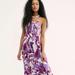 Free People Dresses | Free People Maxi Dress Intimately Purple White Floral Tiered Smock Ruffle Slip | Color: Purple/White | Size: S