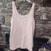 American Eagle Outfitters Tops | Ae Pale Pink Beaded Shoulder Tank Sz M | Color: Pink | Size: M