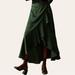 Anthropologie Skirts | Anthropologie Maeve Ruffled Wrap Maxi Skirt Green New Anthro Size Xxs Nwt | Color: Green | Size: Xxs