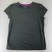 Athleta Tops | Athleta Short Sleeve Shirt Athletic Active Workout Top Gray Womens Size Xl | Color: Gray | Size: Xl