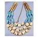 Anthropologie Jewelry | Anthropologie Large Beaded Statement Necklace Nwot | Color: Blue/White | Size: Os