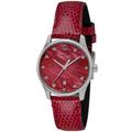 Gucci Accessories | Gucci Red Dial Snakeskin Leather Watch | Color: Red/Silver | Size: 29mm