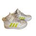 Adidas Shoes | Adidas White Mid Sneakers Basketball Shoes Big Kid Boy Girl’s Size 4 | Color: White/Yellow | Size: 4b