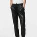 Zara Pants & Jumpsuits | Faux Leather Zara Joggers | Color: Black | Size: S