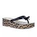 Kate Spade Shoes | Kate Spade Rina Wedge Leopard Print Sandles Size 8 | Color: Black/Tan | Size: 8