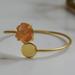 Zara Jewelry | "Brand New Limited Edition Charming Gold-Plated Bracelet With Raw Stone" | Color: Gold/Orange | Size: Os