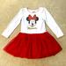 Disney Dresses | 3t Minnie Mouse Disney Dress/Tutu | Color: Red/White | Size: 3tg