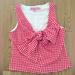 Anthropologie Tops | Anthropologie - Eva Franco Gingham Sleeveless Top Tank Top With Bow | Color: Red | Size: Xs