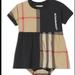 Burberry Dresses | Burberry Baby Girls’ Elena Check Panel Dress 3 Months | Color: Black | Size: 0-3mb