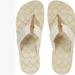 Coach Shoes | Coach Women's Zoe Flip-Flop Sandal | Color: Cream/Tan | Size: 6