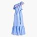 J. Crew Dresses | Jcrew Ruffle Tie-Waist Dress With Ricrack Trim | Color: Blue | Size: M