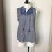 J. Crew Tops | J Crew Sleeveless Geometric Top Shirt Size 4 | Color: Blue/White | Size: 4