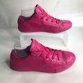 Converse Shoes | Converse Hot Pink Magenta Leather Gym Shoes Big Kid Youth Size 4 All Stars | Color: Pink | Size: 4g