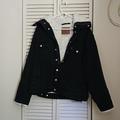 Levi's Jackets & Coats | Levis Faux Fur Lined Black Denim Jacket M | Color: Black/White | Size: M