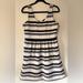 J. Crew Dresses | J. Crew Sleeveless Black & White Striped Button-Back Dress | Color: Black/White | Size: L